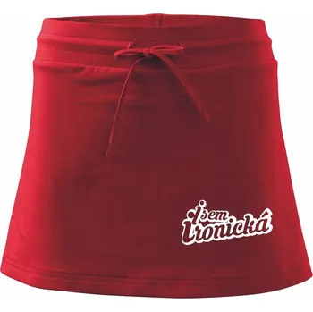 Dámská sukně Jsem ironická - Sportovní sukně - two in one - S ( Červená )