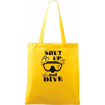 Shut up and dive - Taška bavlněná - 42 x 38 cm ( Žlutá )