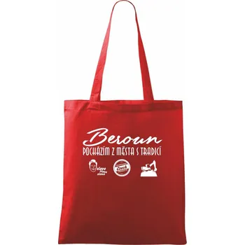 Nákupní taška Beroun město s tradicí - Taška bavlněná - 42 x 38 cm ( Červená )