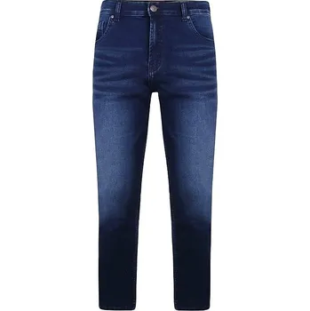 Pánské kalhoty Pánské rifle tmavě modré elastické stretch vybledlý efekt ODE-P20151 - 138