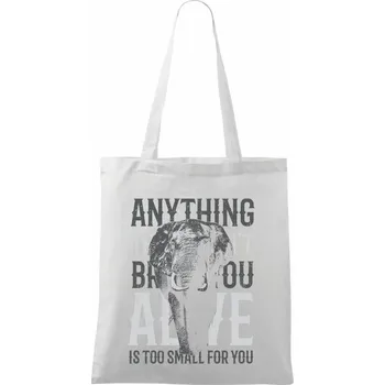 Nákupní taška Elephant toosmall - Taška bavlněná - 42 x 38 cm ( Bílá )