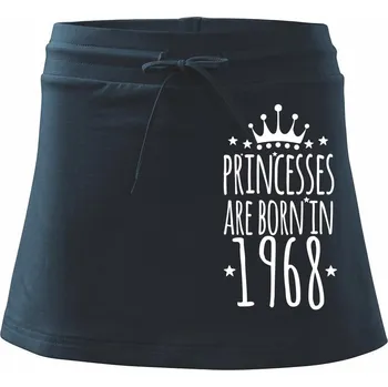 Dámské oblečení Princesses are born in 1968 - Sportovní sukně - two in one - M ( Námořní modrá (velmi tmavá - téměř černá) )