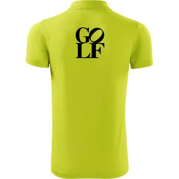 Pánská košile Go-lf nápis - Polokošile Victory sportovní (dresovina) - XL ( Limetková )