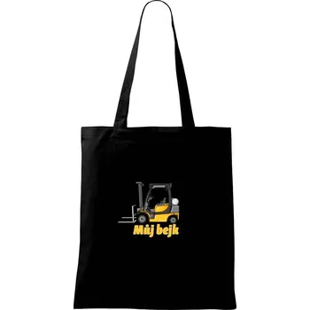 Nákupní taška Můj bejk ještěrka - Taška bavlněná - 42 x 38 cm ( Černá )