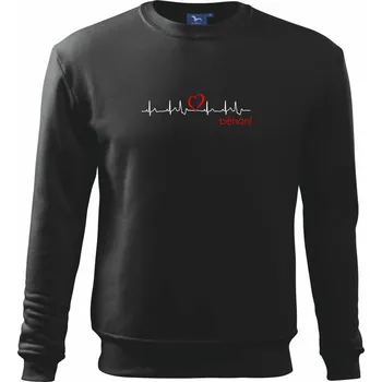 Chlapecké tričko Moje srdce bije pro běhání - Mikina Essential dětská - 158 cm/12 let ( Černá )