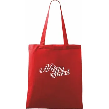 Nákupní taška Nejsem výřečná - Taška bavlněná - 42 x 38 cm ( Červená )
