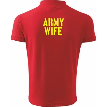 Pánská košile Army Wife - Polokošile pánská Pique Polo 203 - XL ( Červená )