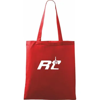 Nákupní taška RC nápis ovladač - Taška bavlněná - 42 x 38 cm ( Červená )