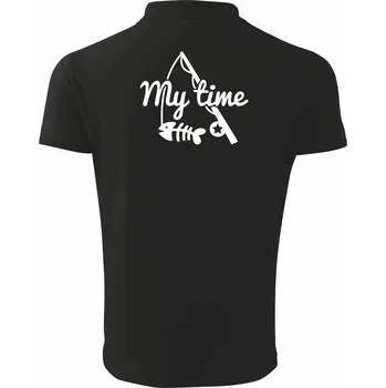 Pánská košile Rybaření - My time - Polokošile pánská Pique Polo 203 - S ( Černá )