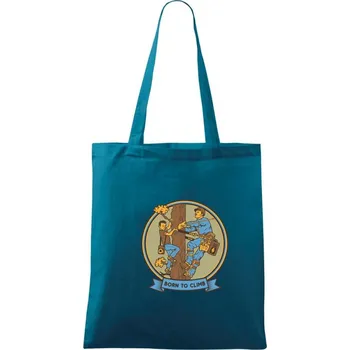 Born to Climb mladí - Taška bavlněná - 42 x 38 cm ( Petrolejová )