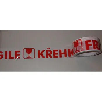 Páska PP AKRYLÁT SILENT 48mm x 66m, potisk "Fragile"