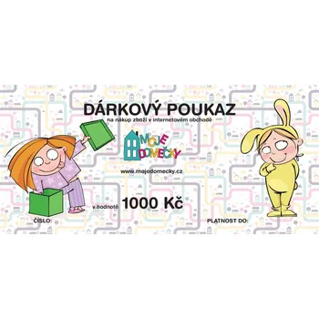 Dárková krabička MojeDomecky.cz Dárkový poukaz 1000 Kč