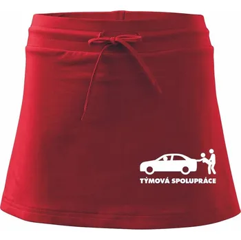 Dámská sukně Týmová spolupráce (Hana-creative) - Sportovní sukně - two in one - S ( Červená )