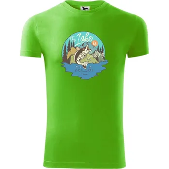 Pánské tričko Big Fish - Viper FIT - Pánské zůžené tričko - 2XL ( Apple Green )