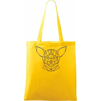 Čivava - Geometrie - složitá - Taška bavlněná - 42 x 38 cm ( Žlutá )