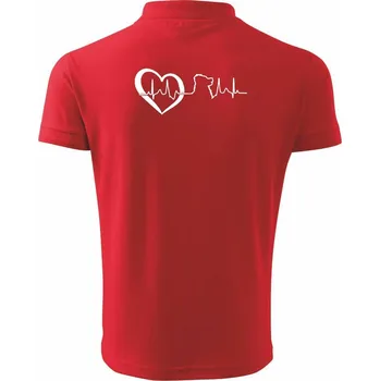 Pánská košile Bernský salašnický pes EKG - Polokošile pánská Pique Polo 203 - L ( Červená )