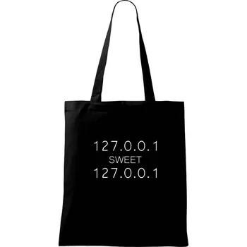 127.0.0.1 sweet - Taška bavlněná - 42 x 38 cm ( Černá )