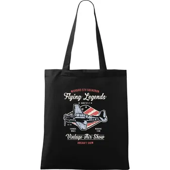 Flying Legends - Taška bavlněná - 42 x 38 cm ( Černá )