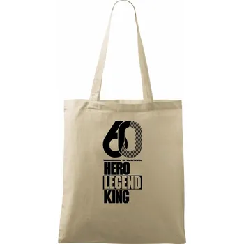 Nákupní taška Hero, Legend, King x Queen 1960 - Taška bavlněná - 42 x 38 cm ( Naturální )