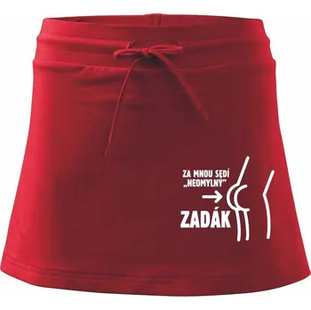 Dámské oblečení Za mnou sedí zadák - Sportovní sukně - two in one - XL ( Červená )