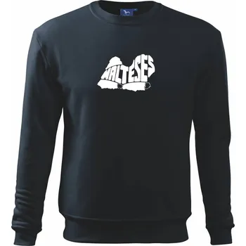 Chlapecké tričko Maltézský psík - Mikina Essential dětská - 158 cm/12 let ( Námořní modrá (velmi tmavá - téměř černá) )