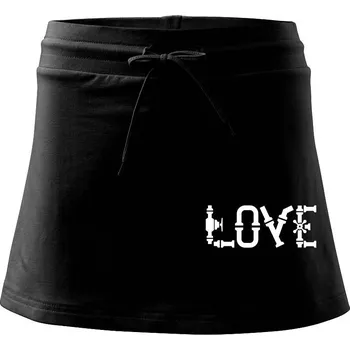Dámská sukně Instalatér love - Sportovní sukně - two in one - XS ( Černá )