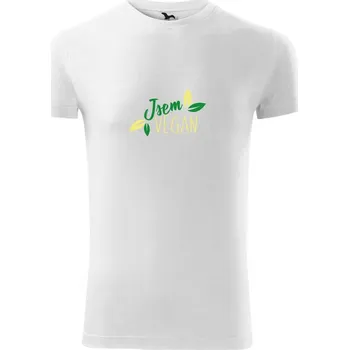 Pánské tričko Jsem vegan / veganka - Viper FIT - Pánské zůžené tričko - S ( Bílá )
