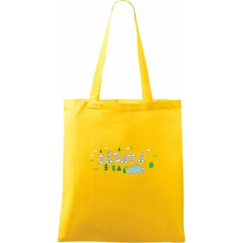 Řeka Sázava - Taška bavlněná - 42 x 38 cm ( Žlutá )