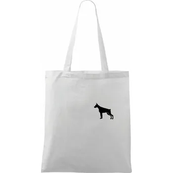 Dobrman ikona prso - Taška bavlněná - 42 x 38 cm ( Bílá )