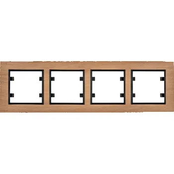 Čtyřrámeček lumina passion dřevo buk Hager WL9245