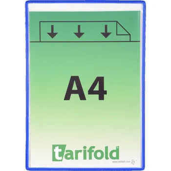 Rámeček s kapsou Tarifold, A4, otevřený shora, modrý, 5 ks