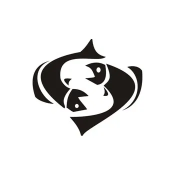 Samolepící dekorace Samolepka na zeď Znamení zvěrokruhu Ryby (dekorace na zeď)