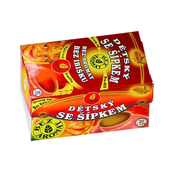 Milota Dětský ovocný se šípkem 40g (20x2g) bez aromat, bez ibišku