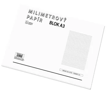 Blok Papírny Brno Milimetrový papír A3 blok 50 listů