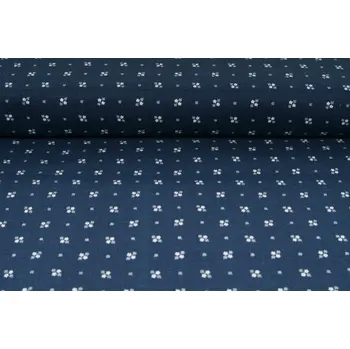 Plátno bavlněné, krojovka na modré, metráž, látky