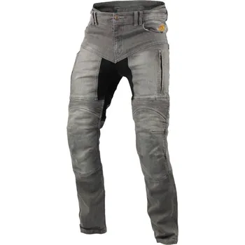 Moto kalhoty Kevlarové džíny na moto Trilobite Parado light grey (prodloužené) vel. 44