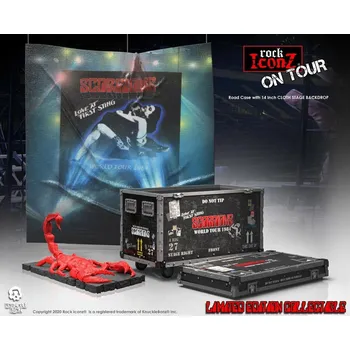 dekorace Scorpions - Rock Ikonz On Tour World Tour 1984 Road Case Statue + Stage Backdrop - KNUCKLEBONZ