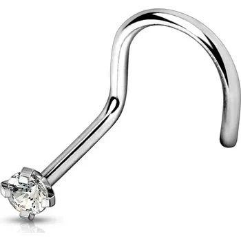 Piercing Šperky4U Zahnutý piercing do nosu - titan - TIT1063C-025