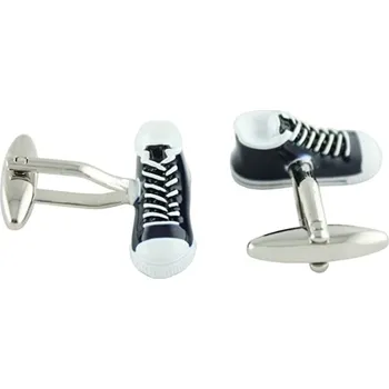 Manžetový knoflíček Manžetové knoflíčky kecky, plátěnky ve stylu Converse Černá