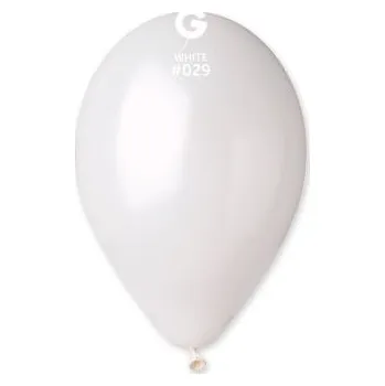 Balónek Balonky metalické 100 ks bílé - průměr 26 cm