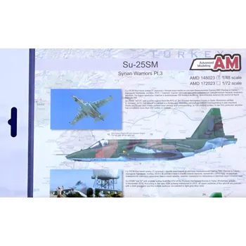 Plastikový model Advanced modeling 1/48 Decals Su-25SM Syrian Warriors Part 3