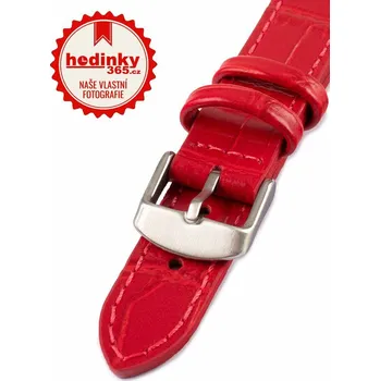 Řemínek na hodinky Kožený řemínek Mavex W-140-E, červený