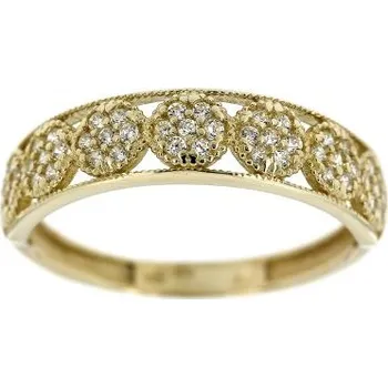 Prsten Zlatnictví U Kostela Zlatý prsten kroužek s bílými kamínky 2235ž 55 2899-20148593