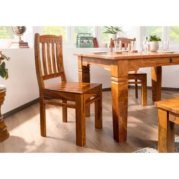 CAMBRIDGE HONEY Jídelní židle - vyřezávané opěradlo, akácie