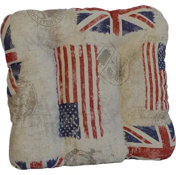 Podsedák Podsedák na židli foukaný se šňůrkou - 40 x 40 - vlajky - 1 ks