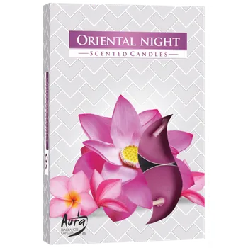 Svíčka Bispol vonné čajové svíčky 6 ks ORIENTAL NIGHT - orientální noc (Vonná čajová svíčka s vůní)