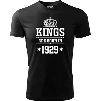 Pánská móda Kings are born in 1929 - Pánské triko Fantasy sportovní (dresovina) - 2XL ( Černá )