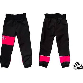 ELLEM Bella jarní softshellové kalhoty malinový pruh Velikost: 110
