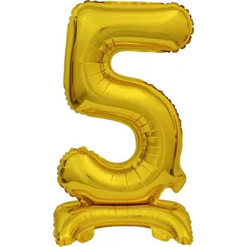 Balónek Balónek foliový narozeniny číslo 5 zlatý 38 cm Amscan 9910073