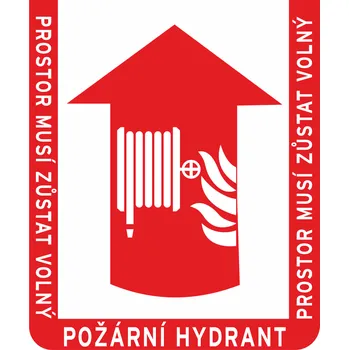 Podlahová PVC - PROSTOR/ POŽÁRNÍ HYDRANT podlahové samolepky 900x600 mm